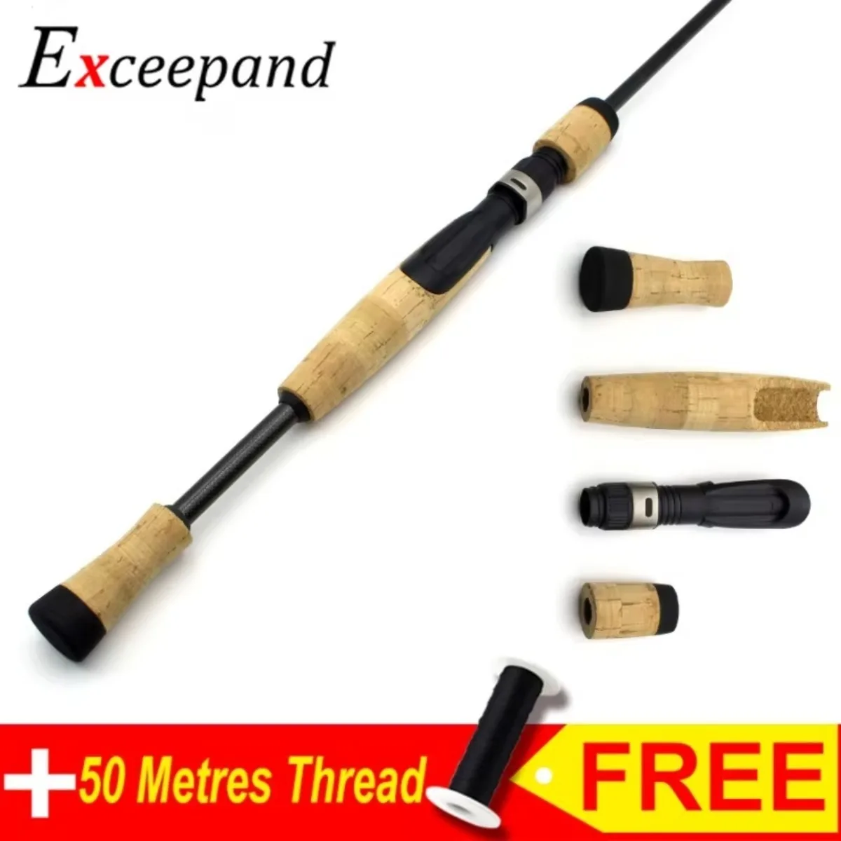 Exceepand caña spinning corcho compuesto con asiento DPS - imagen 3