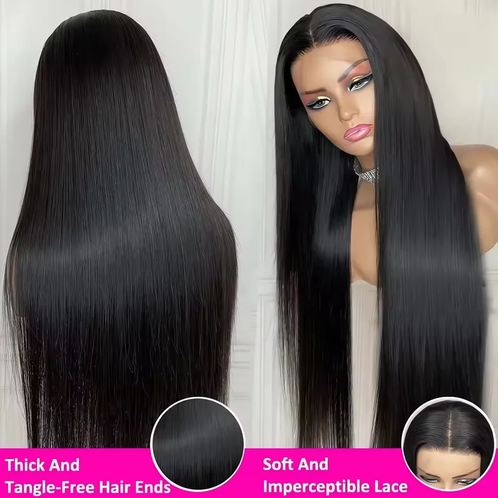 

5x5 Бесклеевые парики 42 дюйма 250 Плотность Bone Straight 13x6 HD Прозрачный парик фронтальной части шнурка Бразильские 100% человеческие волосы для женщин