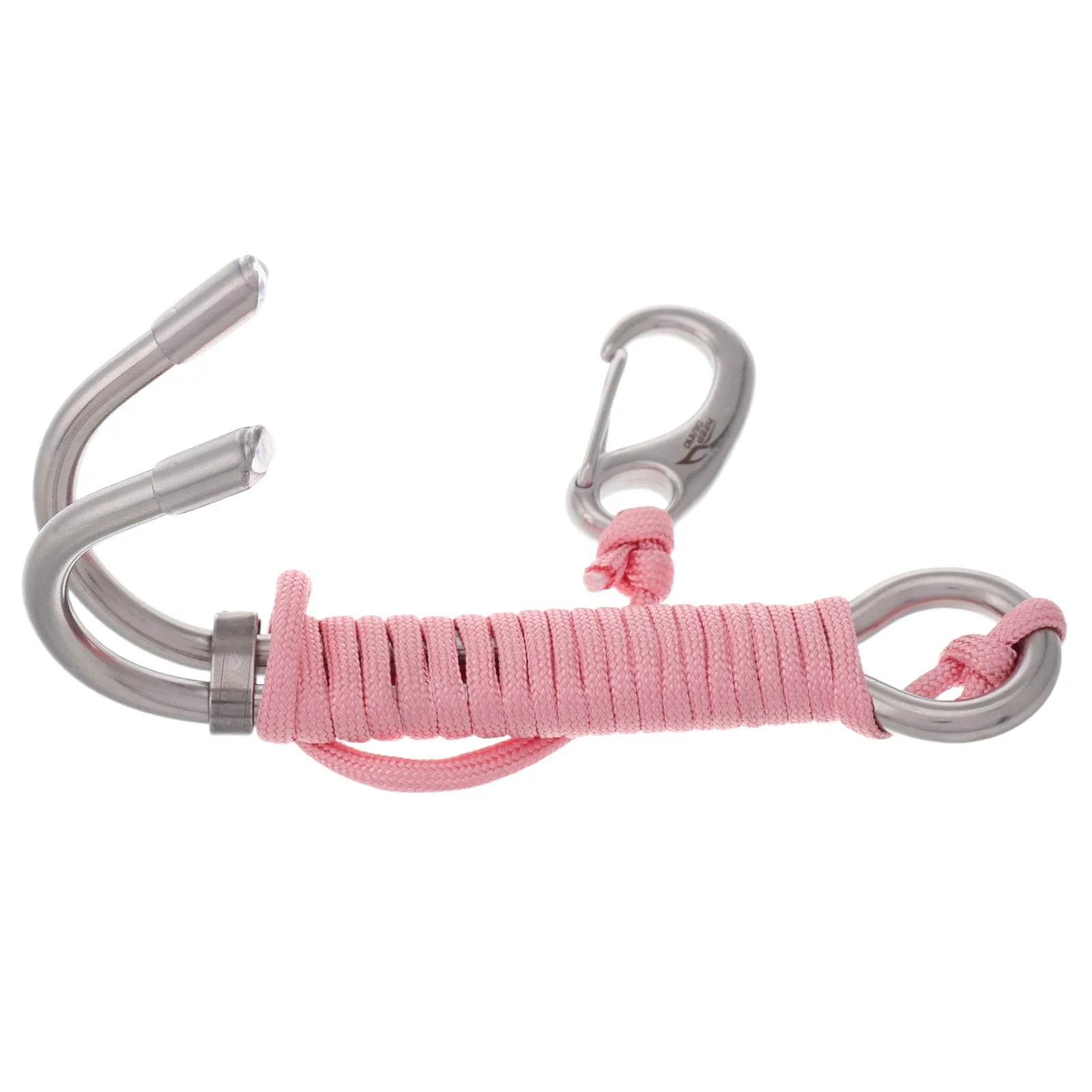 متين من الفولاذ المقاوم للصدأ للغوص الشعاب المرجانية المزدوجة مع ملحق أمان للحبل الملفوف لصيادين الغواصين الذين يحدون تحت الماء