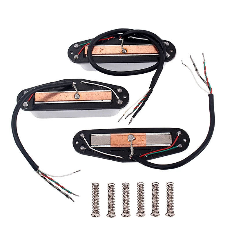 Fashion ~ Homeland 3 قطع ألنيكو صغير على شكل حرف V بملف واحد SSS التقاطات جيتار هامبوكر للآلة الموسيقية للجيتار GMN45 (أبيض) #5