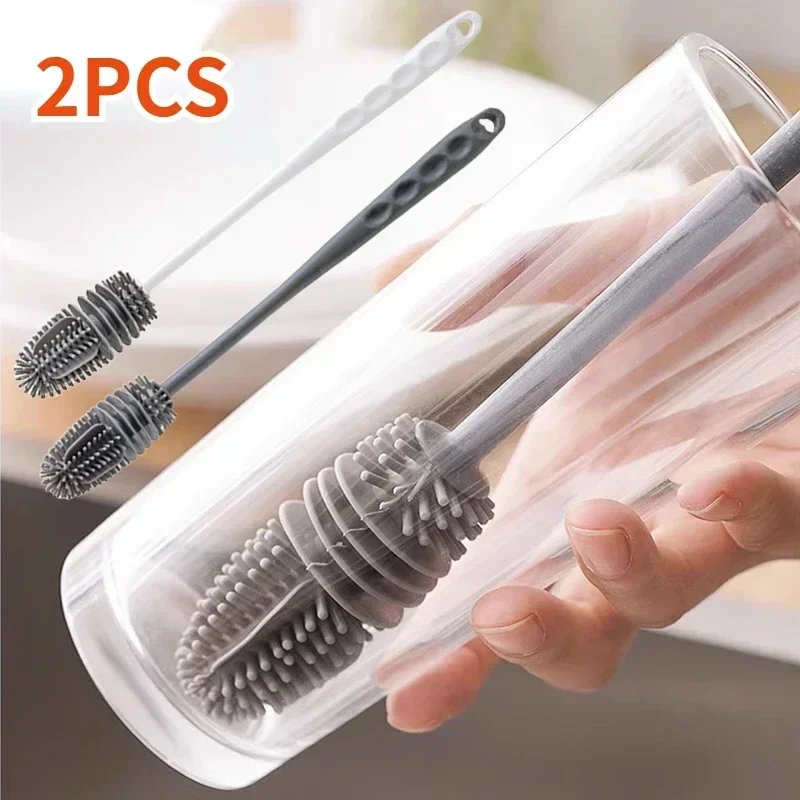 Silicone Bottles Brush Baby Bottles Clean Brushes Long Cleaning Brush Cup Brush for Scrubbing Useful Cleaning Product for Home