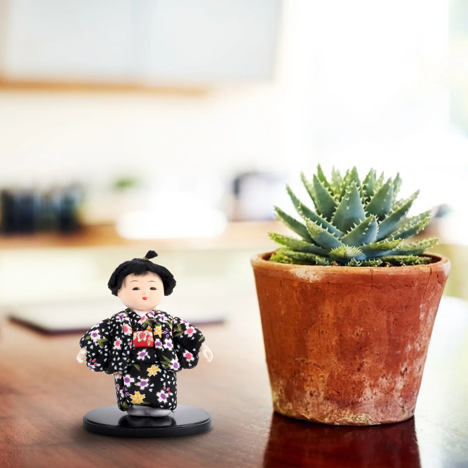 

Exquisite Handmade Japanese Style Kimono Ornament Desktop Tabletop Decor Photography Prop Handicraft Japanese Adornment