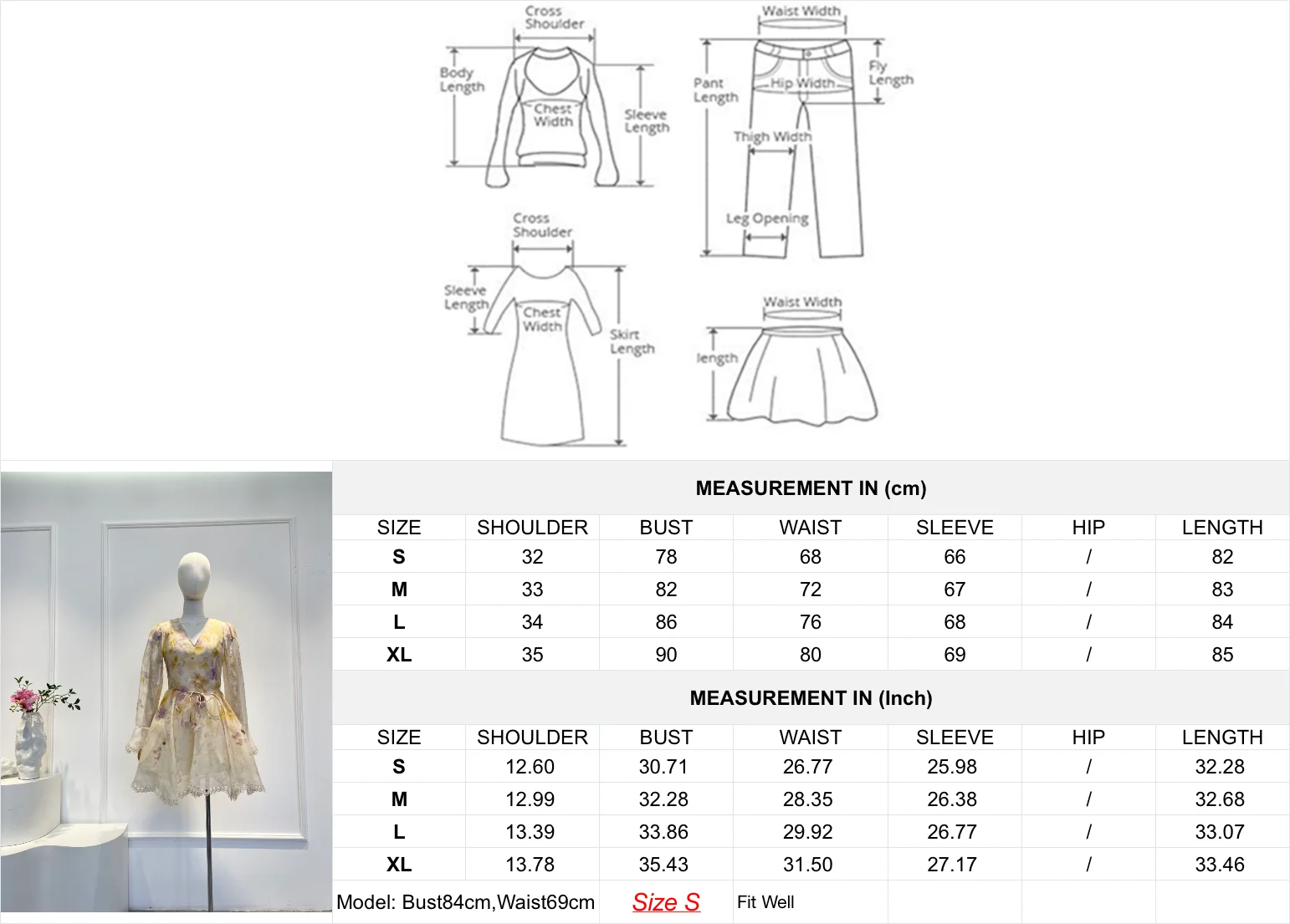 Elegant Woman Clothes New Beige Violet Floral Print Embroidery Long Sleeve V Neck Scallop Midi Dress