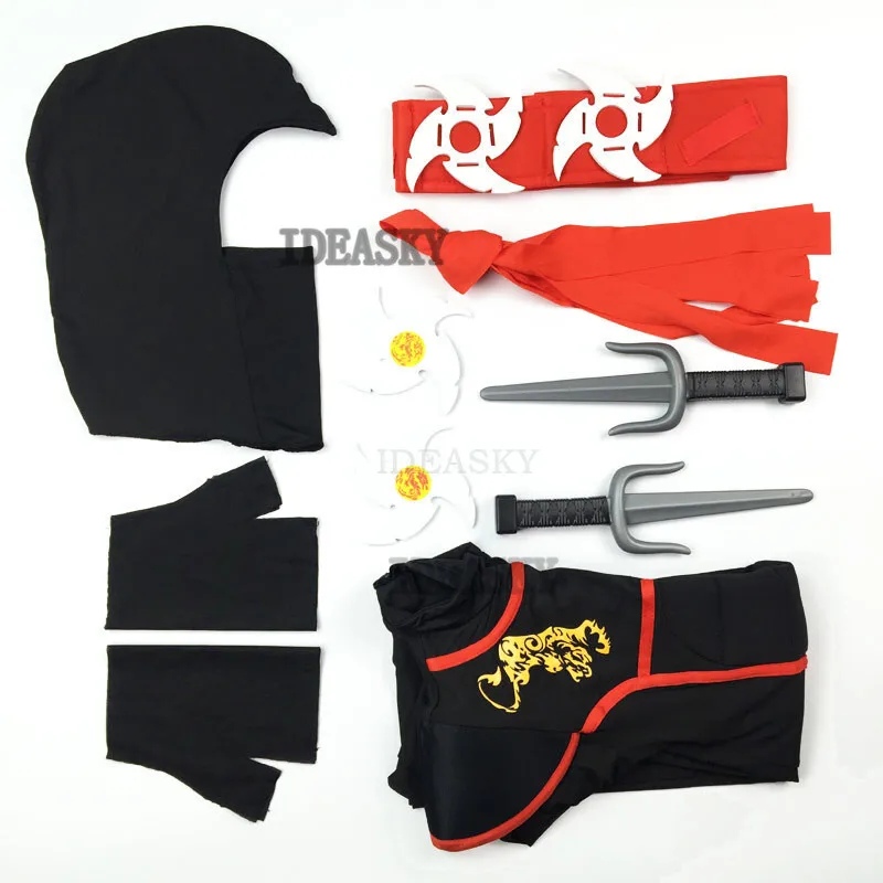 new year Boys Children Fancy Party Halloween Costume for Kids Ninja Cosplay Superhero samurai warr suit girl swordsman