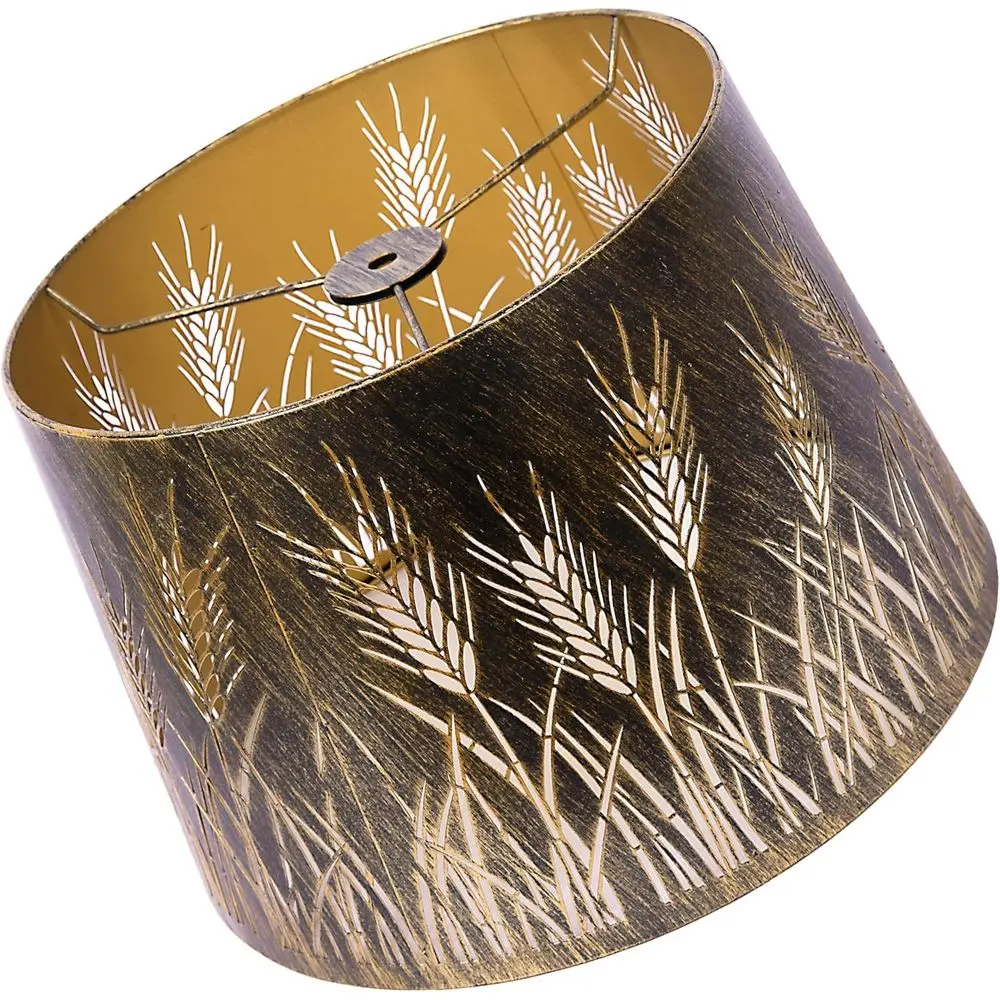 

Metal Drum Lampshade, Medium Iron Lamp Shades or Table Pendant loor Lamp, Replacement Shade 10" Top x 12" Bottom x 8" High, itte