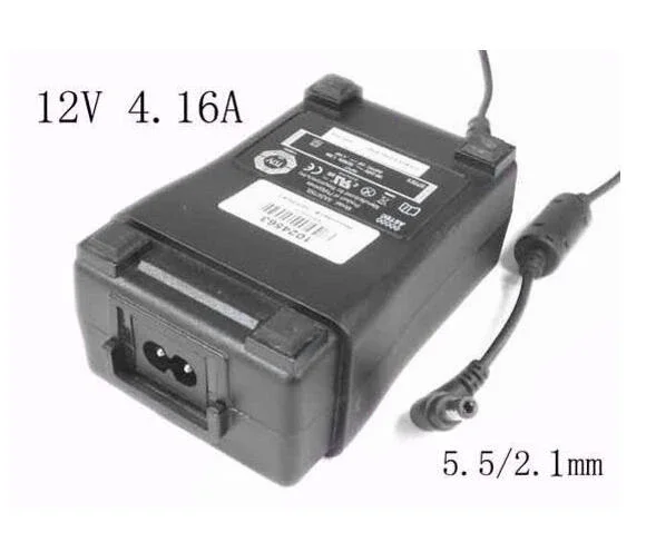 Power Adapter AA24750L, 12V 4.16A, Barrel 5.5/2.1mm, 2-Prong