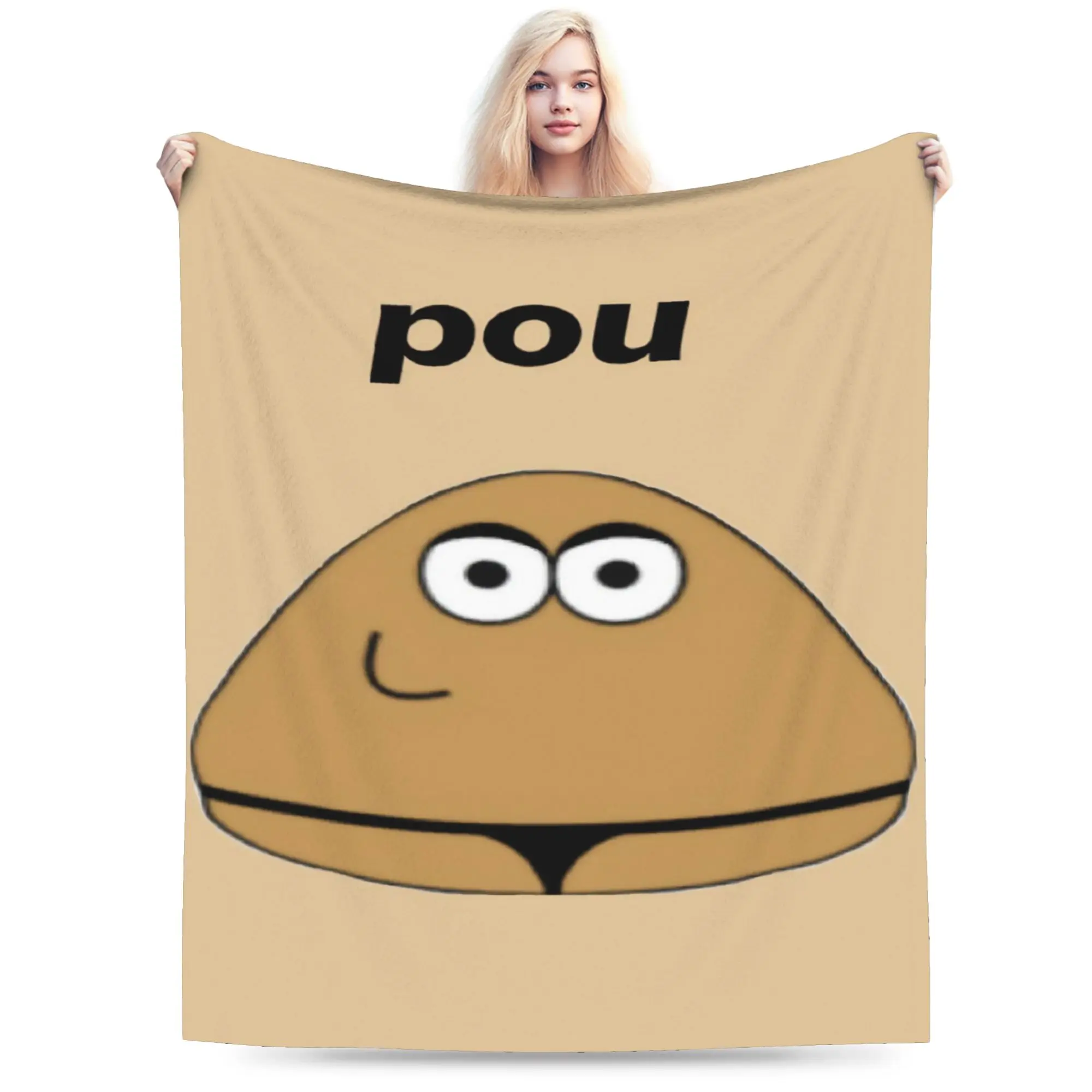 My Pet Alien Pou Accessories Blanket Warm Cozy Fluffy  Throw Blankets for Bed 50x60 Inches Multi-size Bedding Throws