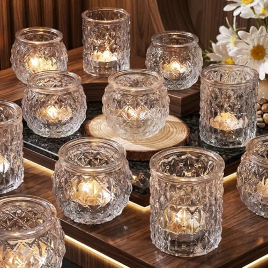 

36pcs Votive Candle Holders for Table Centerpiece, Glass Tea Light Candle Holder Set for Wedding Decor Home Party Decoration