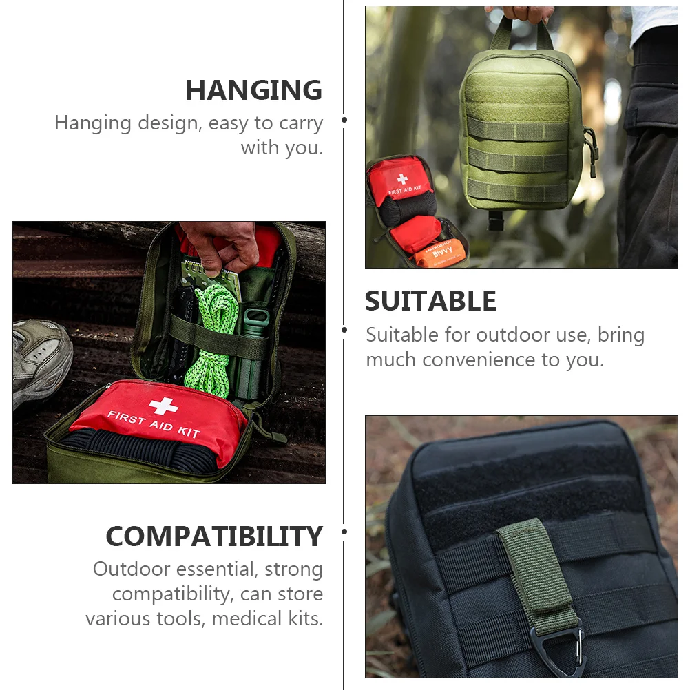 

1pc Portable Hanging Storage Bag Small Camping Pouch Oxford Cloth Waterproof Travel Bag For Outdoor Sundries Tool Storage Pouch
