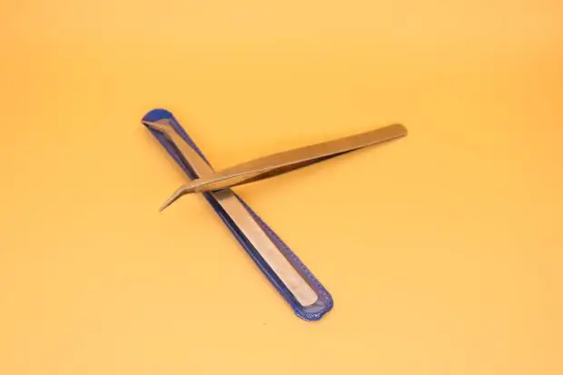 High Quality Stainless Steel Tweezers Curved Tweezers Long Hair Picking Tweezer Set Pointed Tweezers
