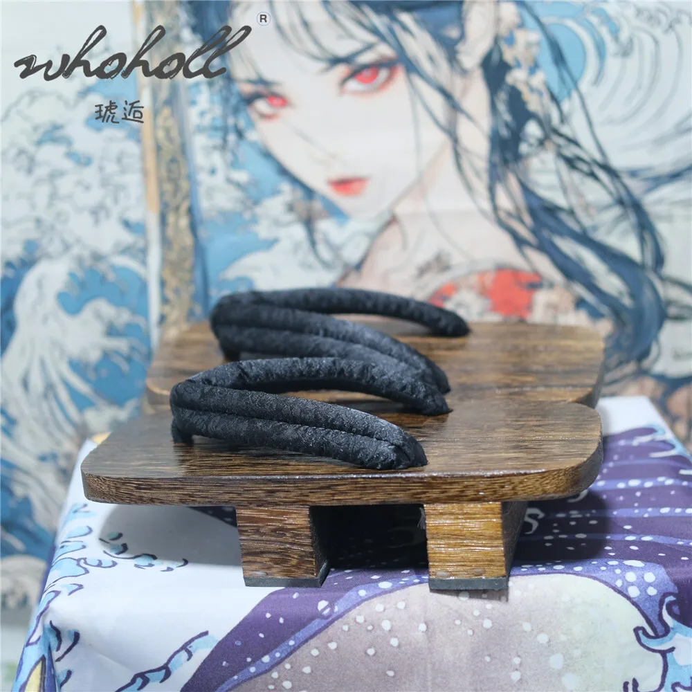 Japanische Samurai Holz Geta Cosplay Kostüme Clogs Mann Frauen Sommer Slipper Zwei-zähne Dicke Plattform Flip-Flops Cosplay Schuhe