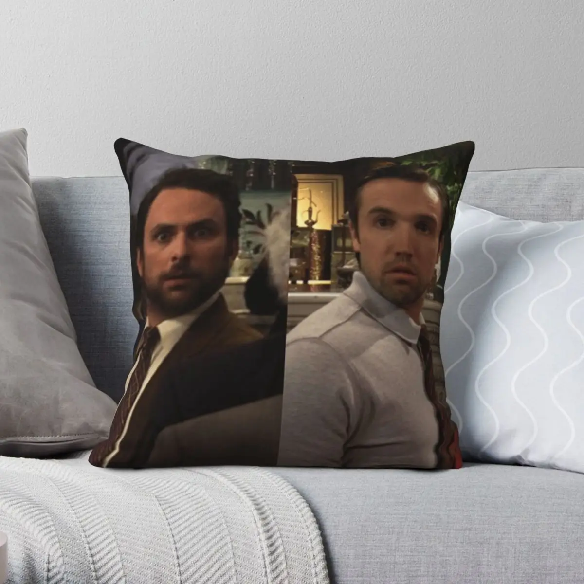 

ASIP Pair Square Pillowcase Polyester Linen Velvet Pattern Zip Decor Throw Pillow Case Home Cushion Case