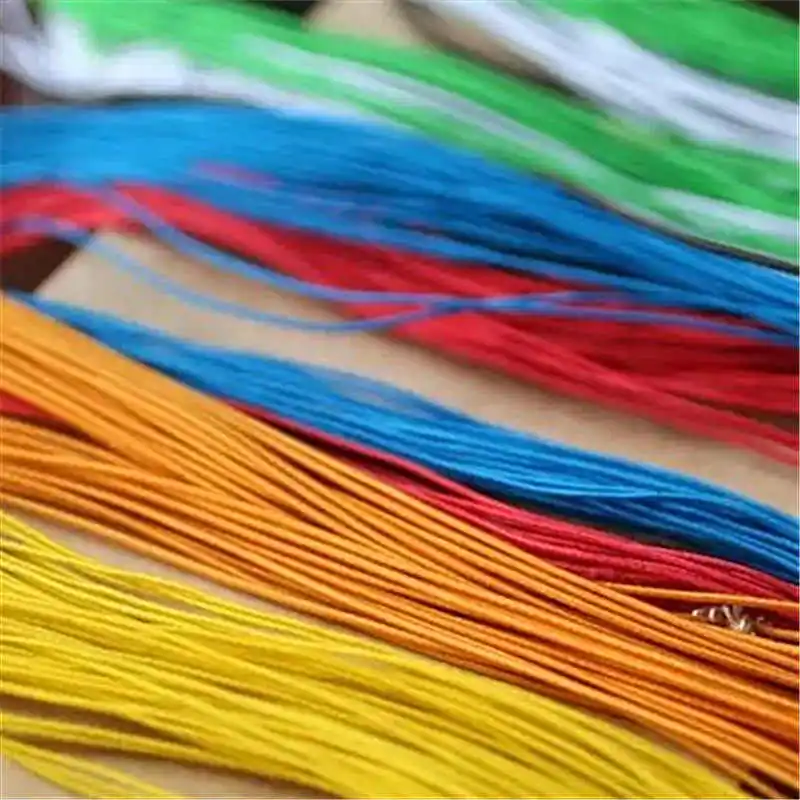 12M Beaded Elastic Rope Colorful Bracelets Rosary Beads Multi-colored Cord Beading Accessories 1mm