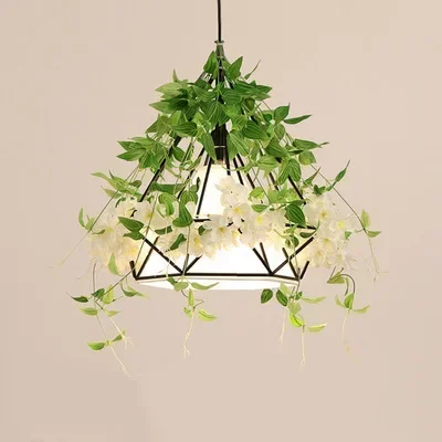 LED Pendant Light Hanging Lights Lamp Garden Plant Music Bar Pastoral Style Clear Hot Pot Shop Roast Bar Lamp Lights for Room