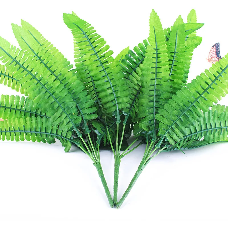 40 90 110cm Large Artificial Plant  Adornment Grass Green Ganging Row Fern Leaf Persian Leaves Wall Planted Home Decoration