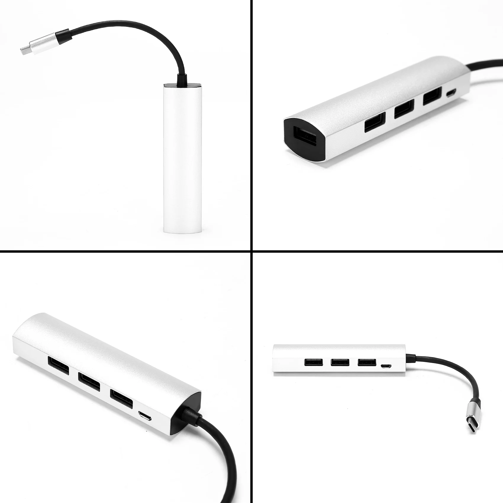 محور USB C، محور USB-C 4 في 1، محور 4 منافذ، متوافق مع الأجهزة اللوحية، وحدات التحكم بالألعاب، Ipad Pro، وأجهزة الكمبيوتر المحمولة