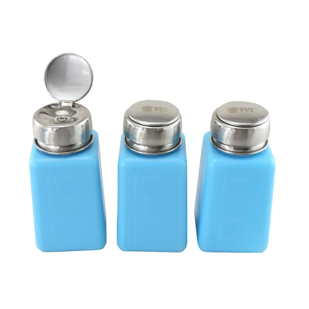 1 PC 200ML Empty Pump Liquid Alcohol Press Dispenser Nail Polish Remover Cleaner Bottle Make Up Refillable Container Tools