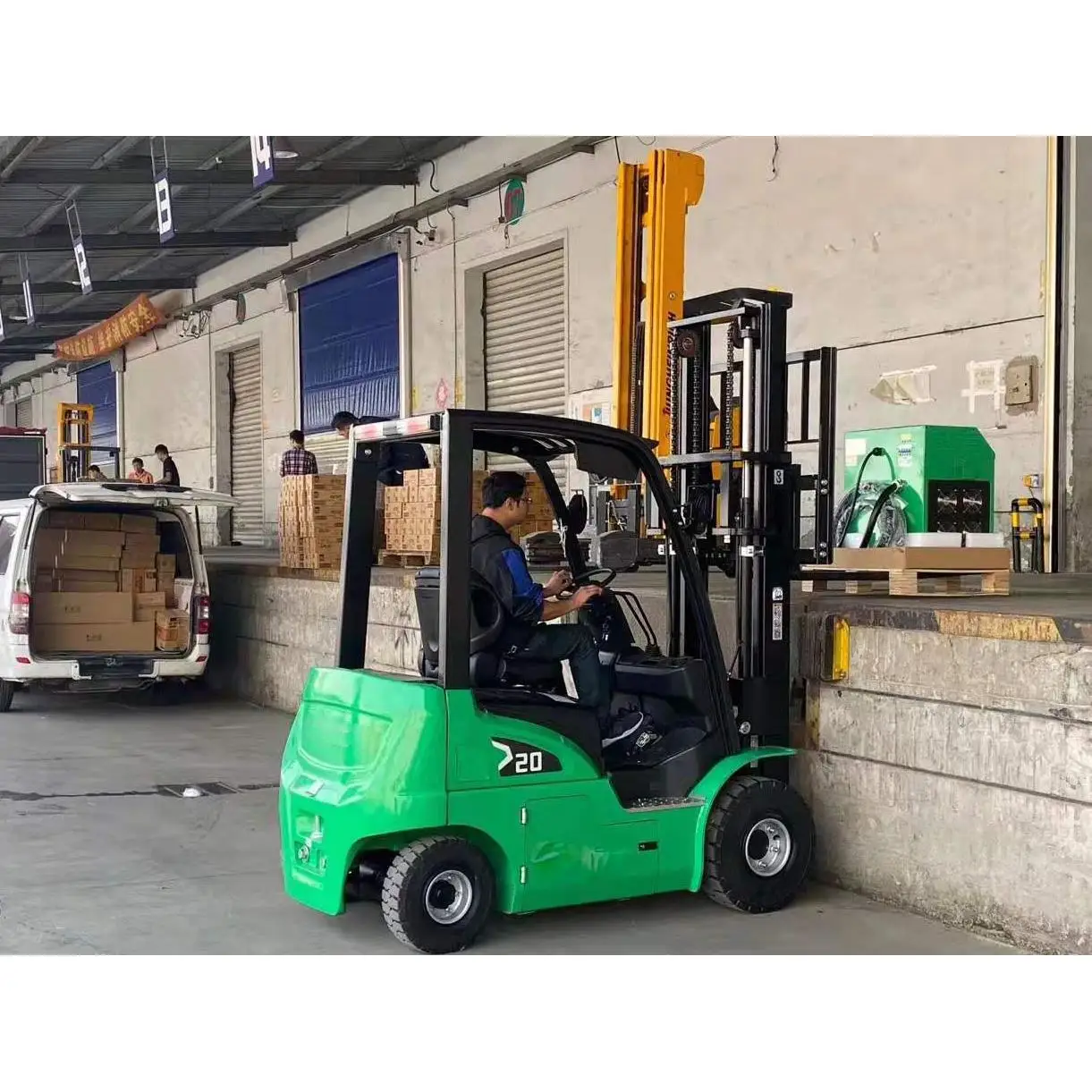 Customized Electric Pallet Stacker 1.5t High Lift 3m 3.5m Battery Powered Forklift Truck Walkie Pallet Lift Stacker