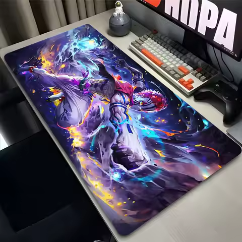 Anime Mouse Pad Kawaii Non-Slip Desk Mat Cute Gaming Mousepad Demon Slayer Playmat Gamer HD Printing Mousepad Game Keyboard Pad