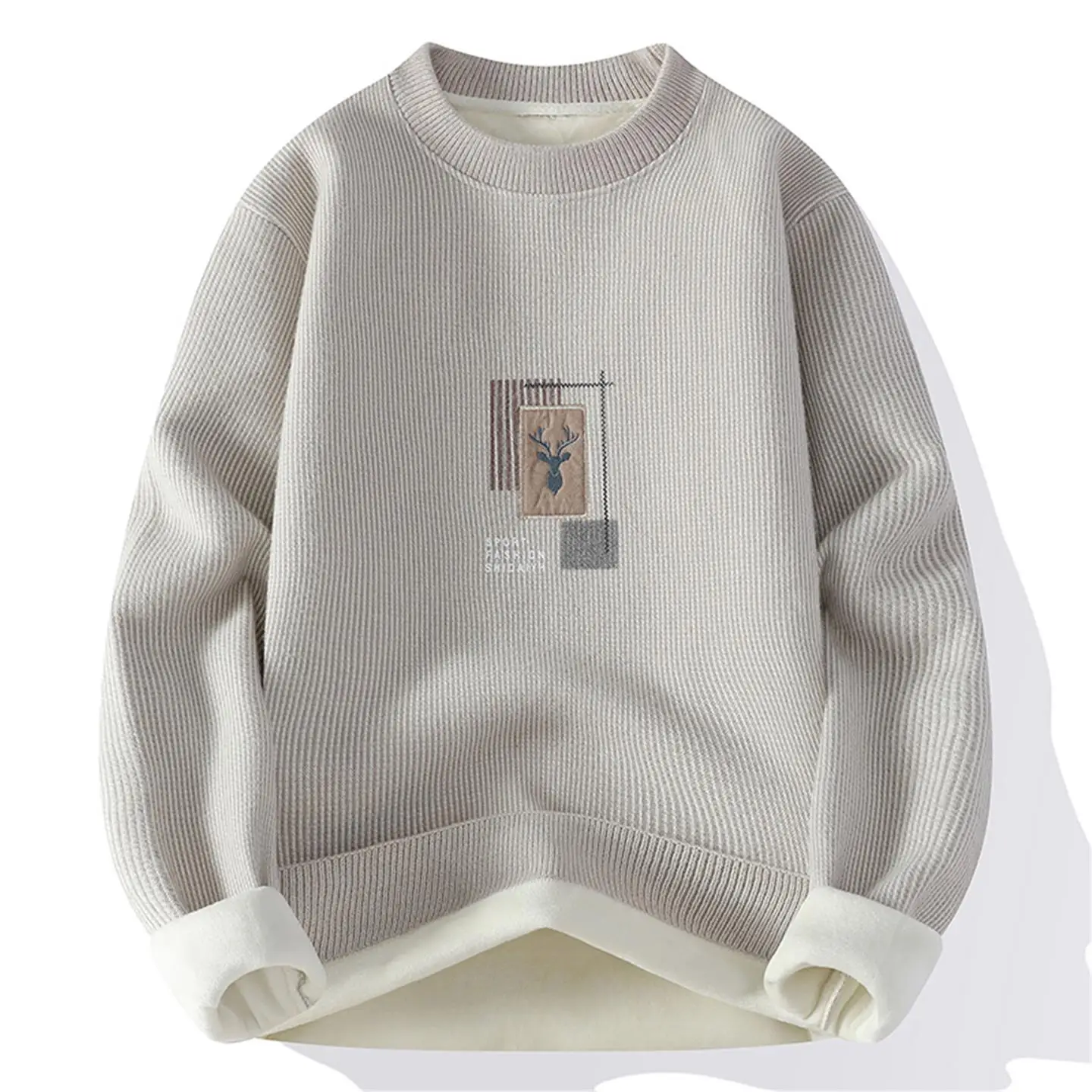 Thiened Fce Maglione lavorato a maglia a collo alto da uomo Base invernale irt Interno caldo Top Faion Urban Sle Long Sve Crew Ne