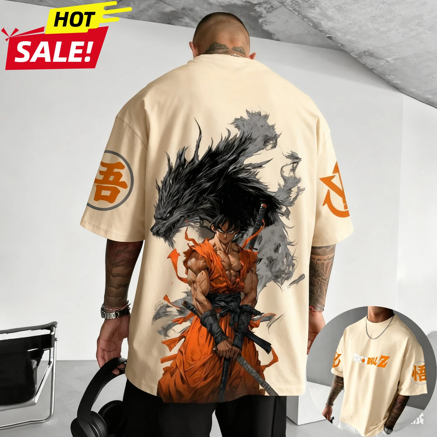 드래곤 볼 슈퍼 사이언 2025 뉴 하라주쿠 여름 티셔츠 남성 오버사이즈 레트로 스트리트 스타일 여성 캐주얼 반팔 유니섹스 탑