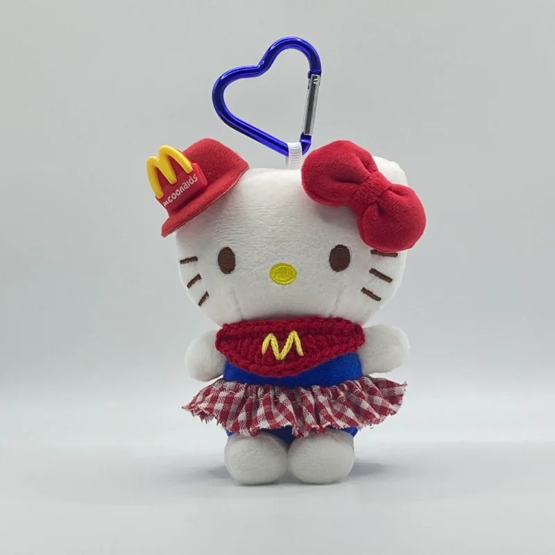 Kawaii سانريو مرحبا كيتي تشارمي كيتي أفخم المفاتيح جرلي هريرة دمية محشوة بلوشي حلقة رئيسية حقيبة اكسسوارات الفتيات هدية #3