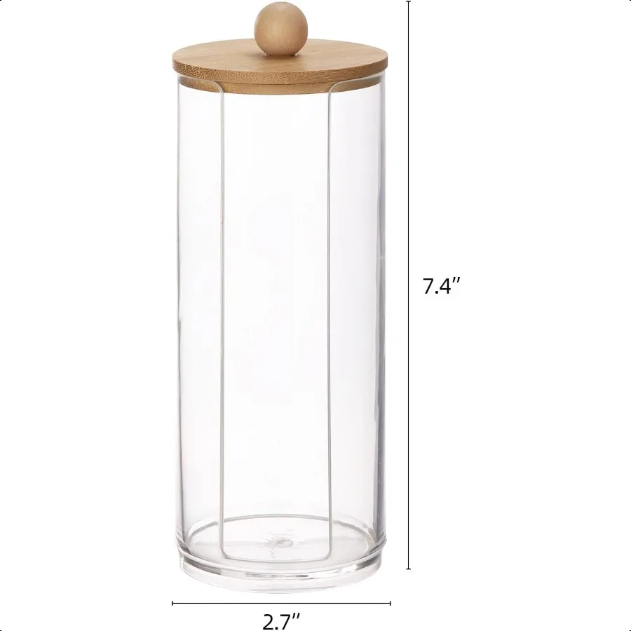 Cotton Pads Holder Makeup Removers Bathroom Organizer Storage Cotton Rounds Clear