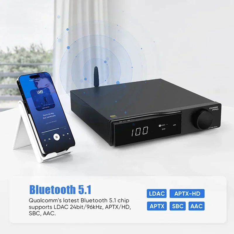 Imagem -06 - Decodificador Digital High End para Fones de Ouvido Ps5 Smsl Do100 Pro Bluetooth 5.1 Áudio de Alta Resolução Dac Dual Es9039q2m Dsd512 Opa1612 Hdmi-arc