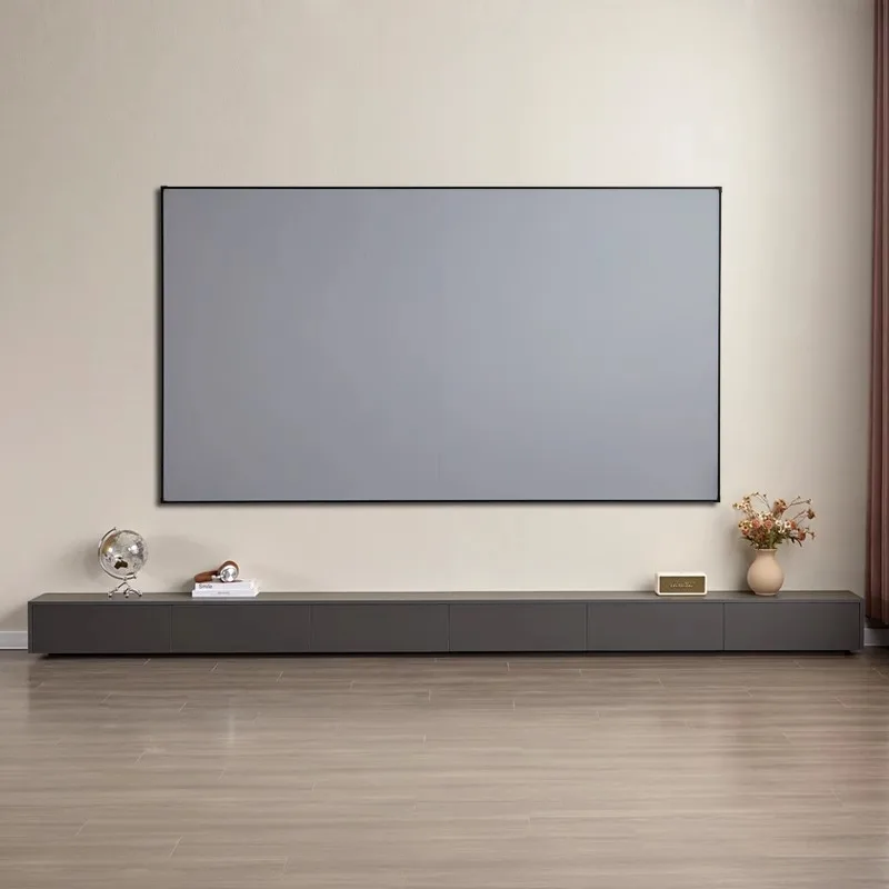 

Solid Wood TV Cabinet Storage with Stone Countertop A Simple Elegant Home Sized Floor standing Unit for The Living Room Storage