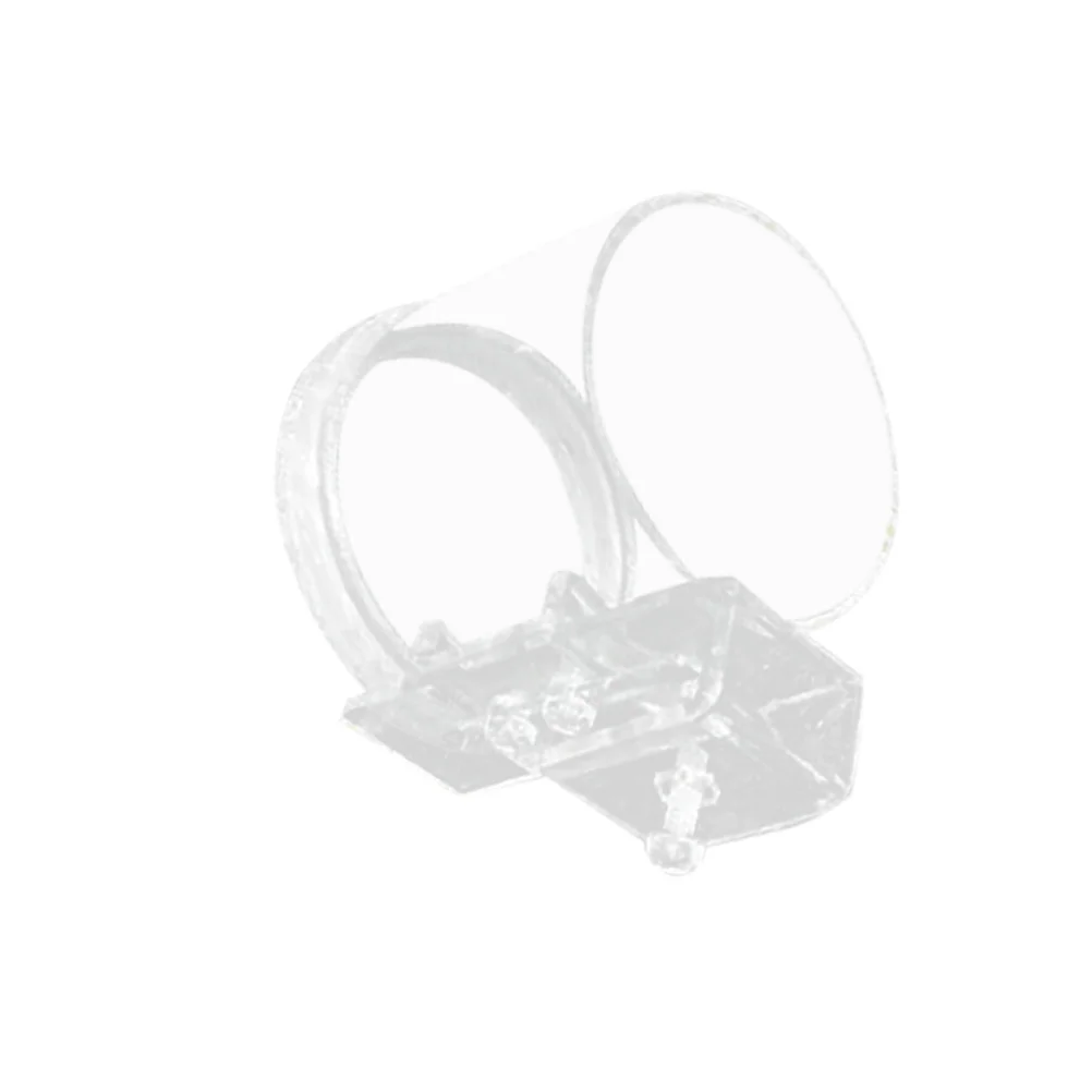 

1Pcs Acrylic Fish Feeder Transparent Hanging Feeding Circle Anti-Collision Strip Bottom Safe for Fish Adjustable Hook 7cm