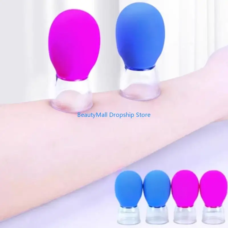 40JD Plastic Silicone Cupping Cups Massage Vacuum Suction Cupping Cups 10Pcs Plastic Cupping Set for Body Face Leg Arm Back