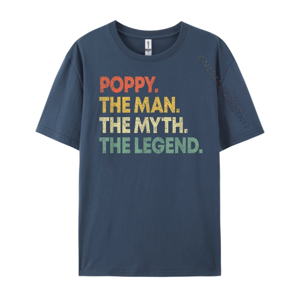 تي شيرت رجالي من Poppy The Man The Myth The Legend For Grandpa Hiphop ملابس الشارع الشهير Camisetas De Hombre تي شيرت جرافيك للهالوين