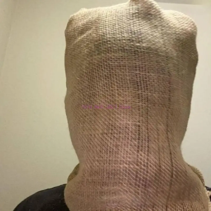 49ME Terrifying Robber Head Covering Balaclava Bucket Hat Full-Head Halloween Costume