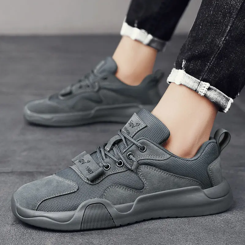 Fashion Men's Casual Sports Shoes Outdoor Wear-resistant Breathable and Comfortable Mesh Runing Sneakers Men Lace-up Tennis Shoe