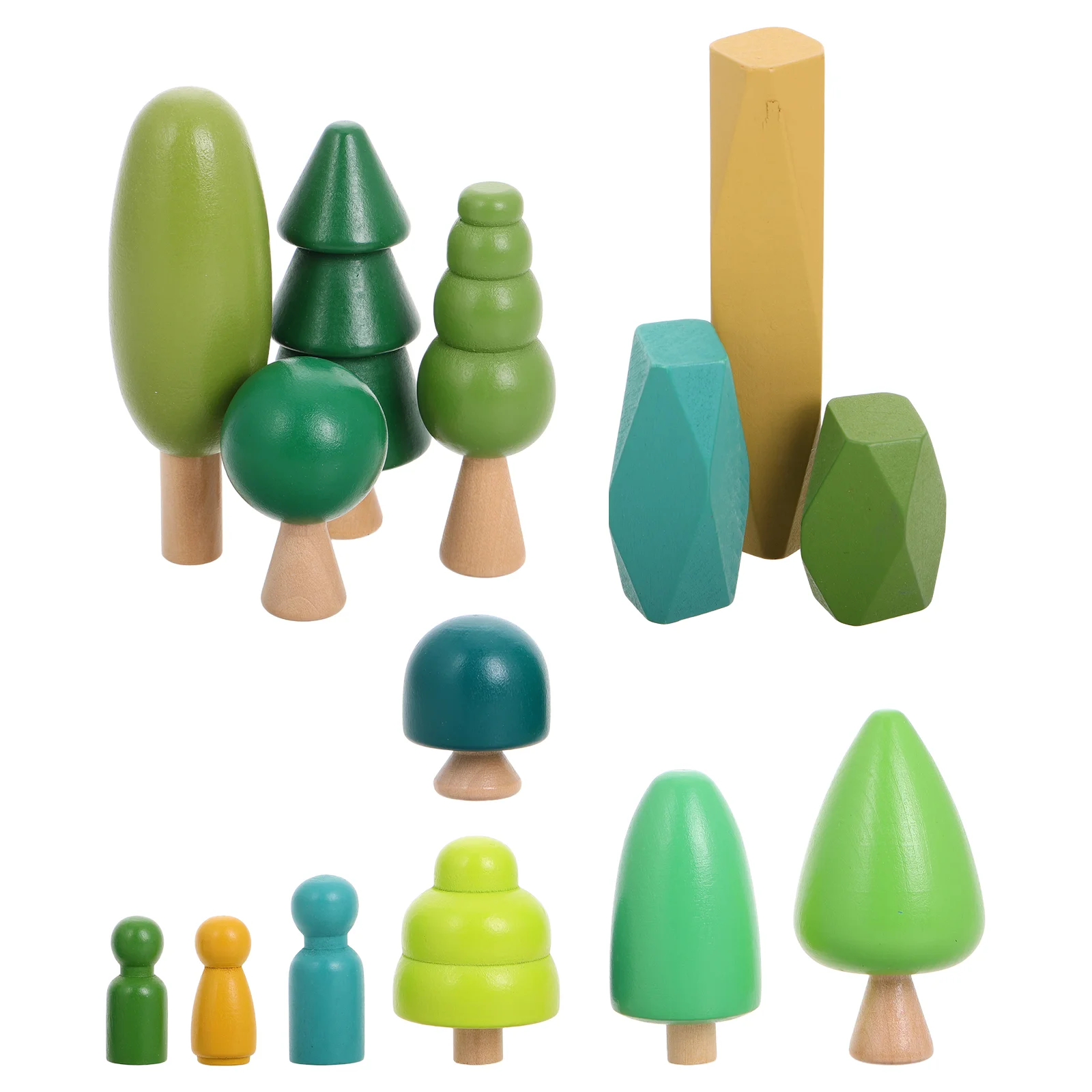 Wooden Craft Forest Tree Toys Mini Kits Cake Decorations Early Educational Kids Toddlers Trees Preschool