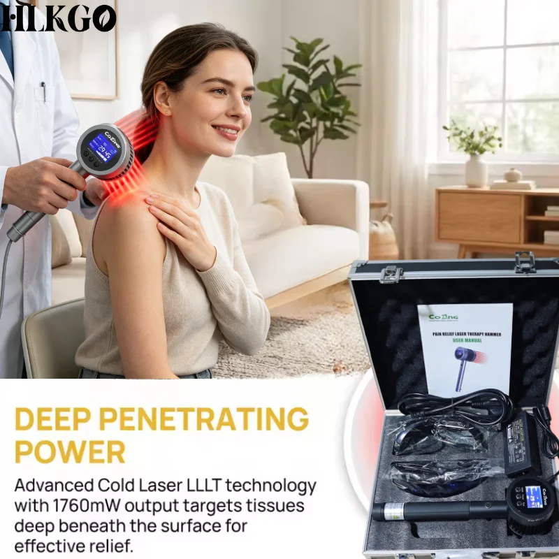Clinical Grade High Output Cold Laser 1295mW 650nm 808nm Super Pulsed for Peripheral Neuropathy Nerve Healing Therapy