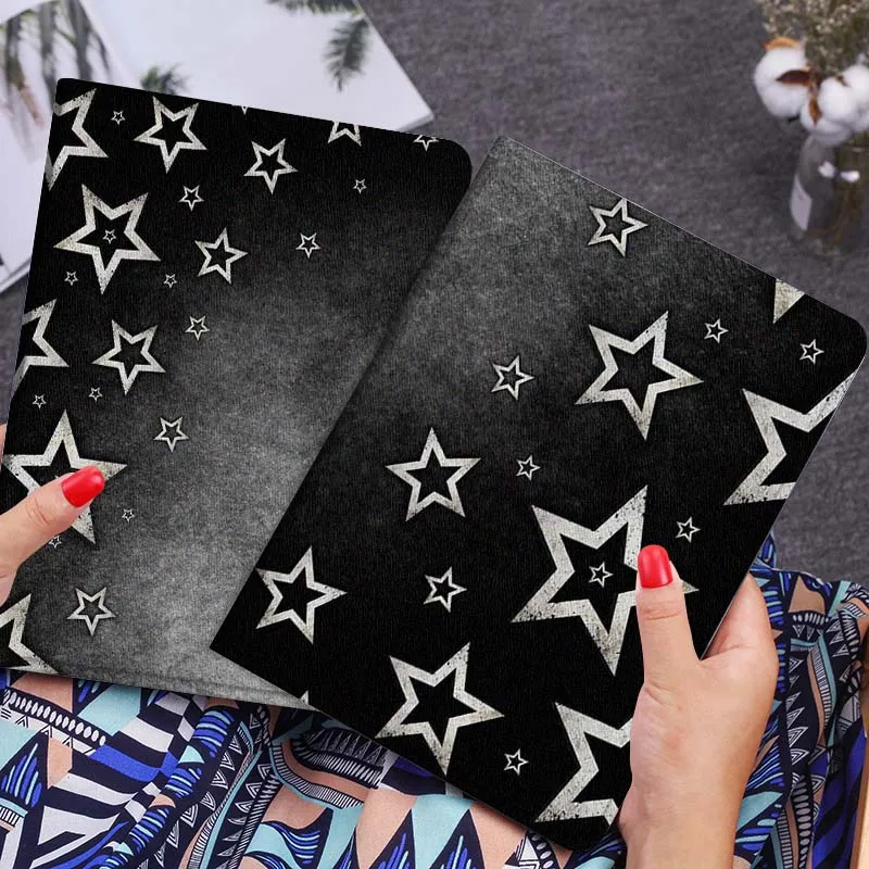 

Blackboard Side Star Pattern Tablet Case For Lenovo Xiaoxin Legion Pad Tab Pro GT Y700 Gen4 2 11 P11 M10 K10 3rd Plus Gen Gift