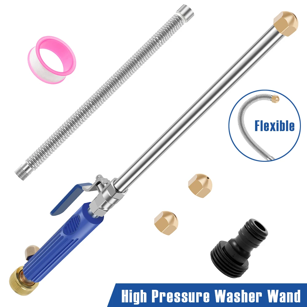 جهاز تنظيف يعمل بالضغط العالي عصا سقي الحديقة البخاخ تنظيف انس مع 2 فوهات مختلفة وأداة سقي موصل سريع للخرطوم #1