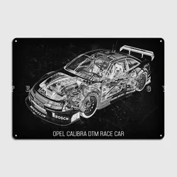 Opel Calibra Dtm Race Car Metal Plaque Poster Club Pub Garage Printing Wall Decor Tin Sign Poster