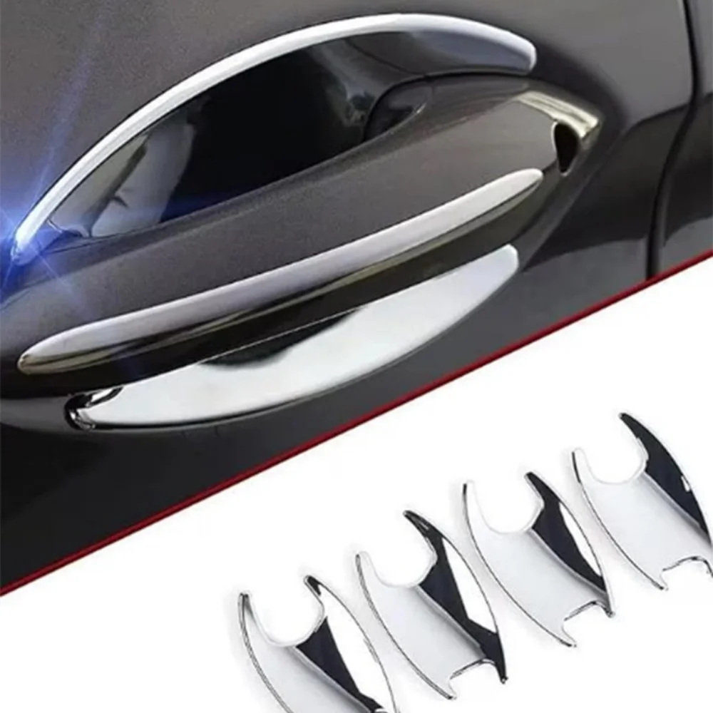 ترقية السيارة غطاء مقبض الباب لسيارات BMW 6 Series F06 F12 F13 2010-2019 ألياف الكربون Charred كروم أسود فضي اكسسوارات السيارات