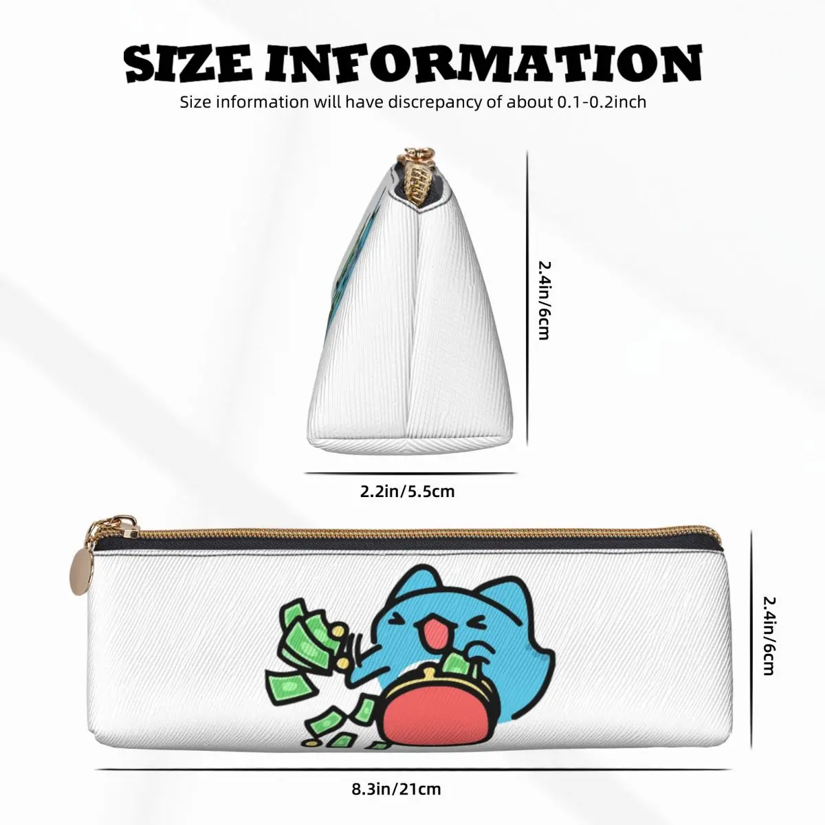 Comic Cat Bugcat Capoo Bug Cat Pencil Case Pencil Pouch Storage Stationery Supplies Large Storage Pen Box Pencil Bag Boy Girl
