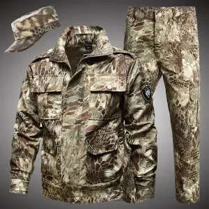 Autumn men's camouflage suit tear-proof welder wear-resistant overalls labor protection suit spring outdoor clothes set