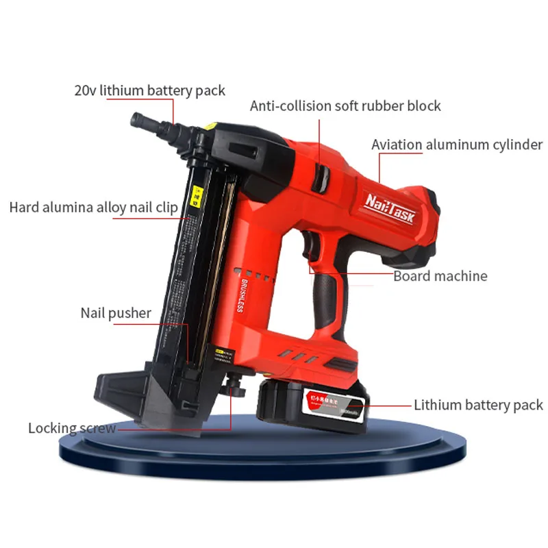 Nailtask DCCN100X2 lithium battery nail gun for concrete door installation