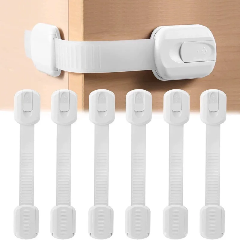 

2/6/8PCS Baby Safety Lock Drawer Child Safety Cabinet Locks Adhesive Cabinet Drawer Door Latches Baby Safe Straps