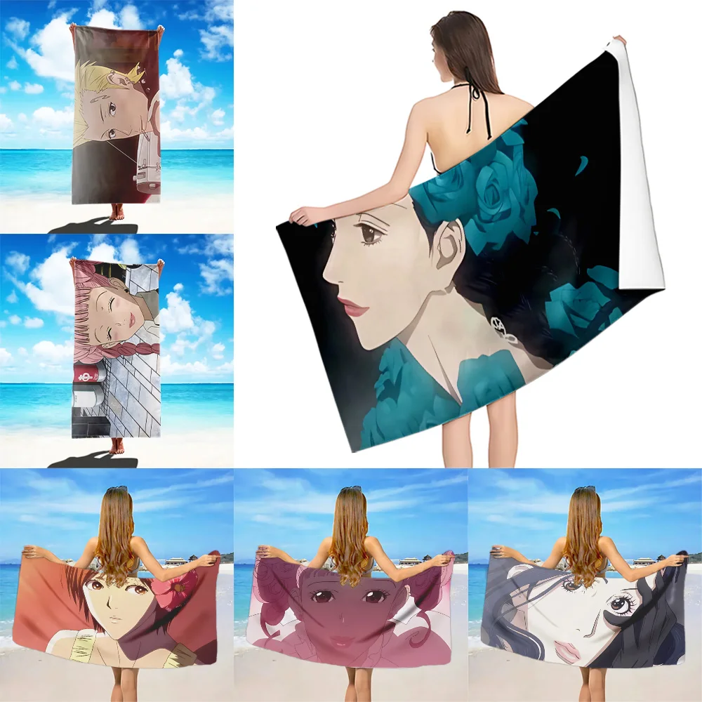 Anime Paradise Kiss Beach Towel Microfiber Sand Free Quick Dry Soft Sandproof Pool Towels Gift for Women Travel