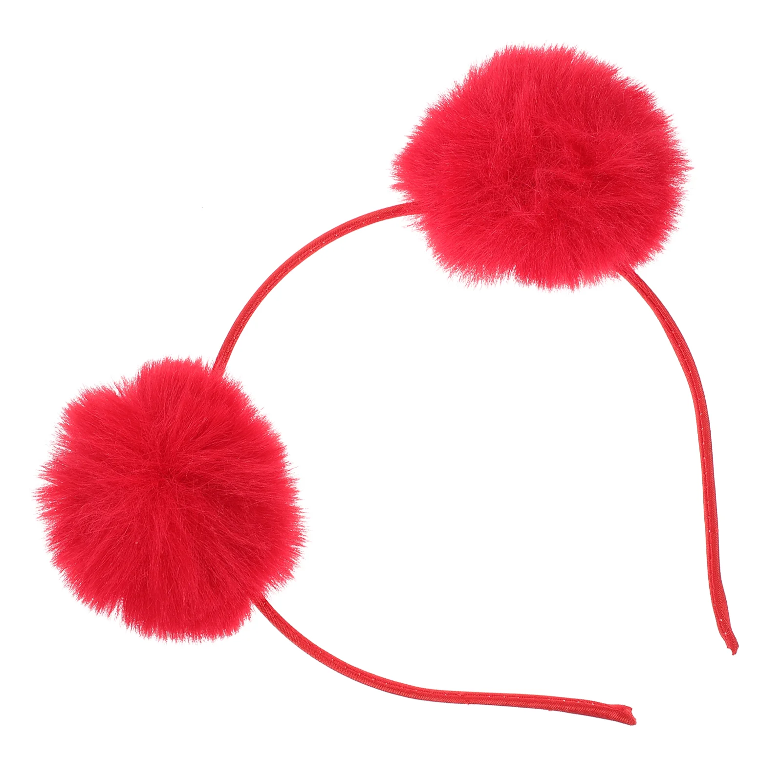 Headbands for Women's Hair Fur Ball Funny Carnival Accessories Colored Party Headdress Child Miss