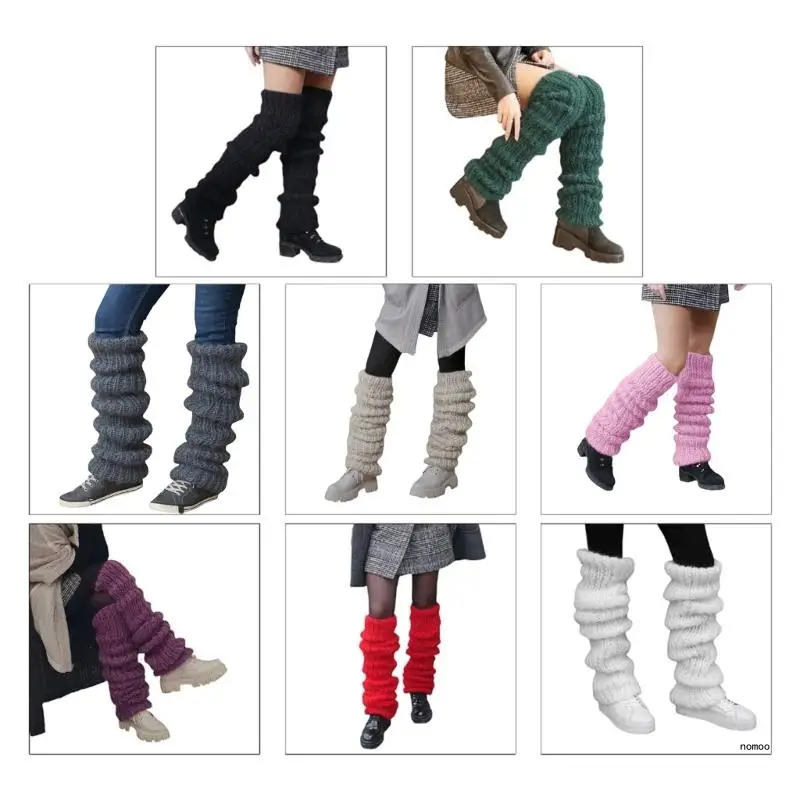 

Over Knee Leg Warmers Chunky Knitted Solid Color for Extra Long Thigh High Boot