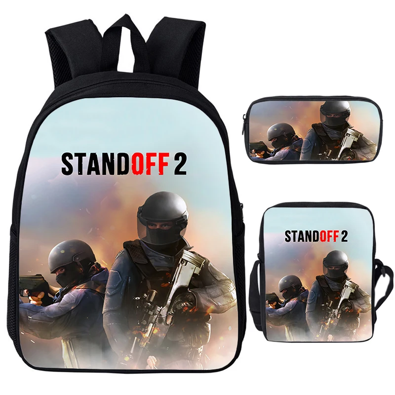 3 Pcs Set Standoff 2 Backpack Boys Students School Bag Rucksack Back to School Backpacks for Children Standoff Print Book Bags