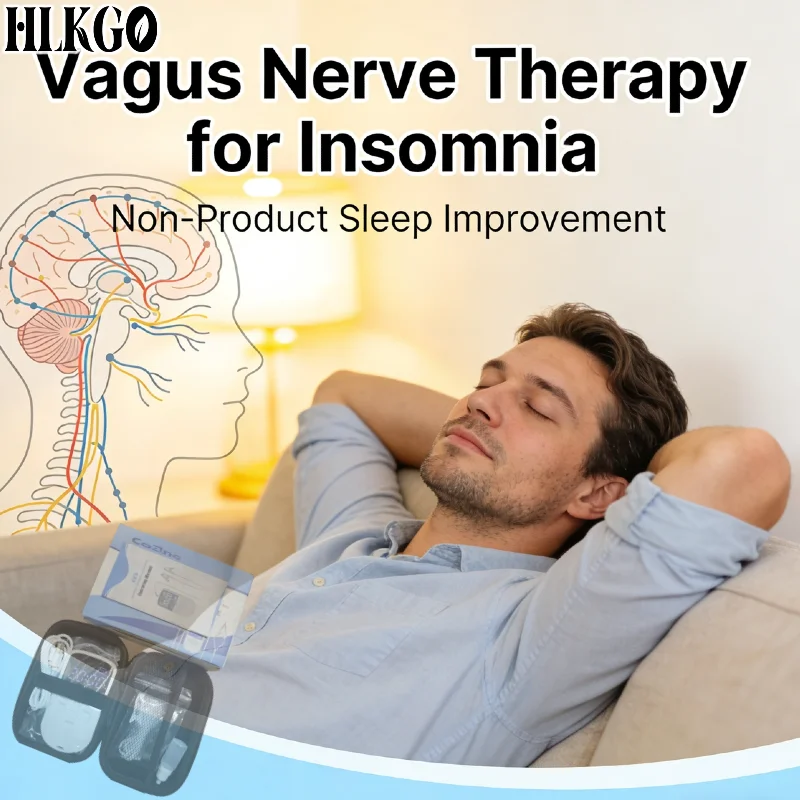 Medical Grade Vagus Nerve Stimulator, CES Microcurrent Therapy for Sleep Disorders Stress Relief Anxiety Depression Care