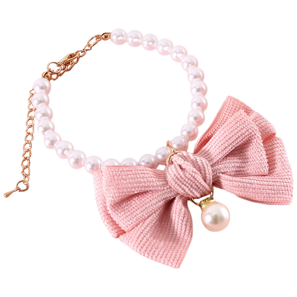 

Pearl Pet Lightweight Comfortable Pink S 20 27cm Birthday Exquisite Cat Collar Dog Cat Supplies Wear resistant Kitten